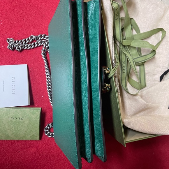 GUCCI DIONYSUS GREEN SHOULDER BAG 400249 CAOGX With Hardware BOX BAG CARD Ribbon - Picture 5 of 16